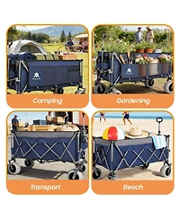 Rainsken Extended Heavy-Duty Foldable Utility Wagon