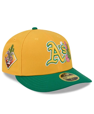New Era Men's Gold/Green Athletics 2026 Spring Training Low Profile 59FIFTY Fitted Hat
