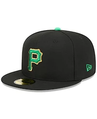 New Era Men's Black Pittsburgh Pirates 2026 St. Patrick's Day 59FIFTY Fitted Hat