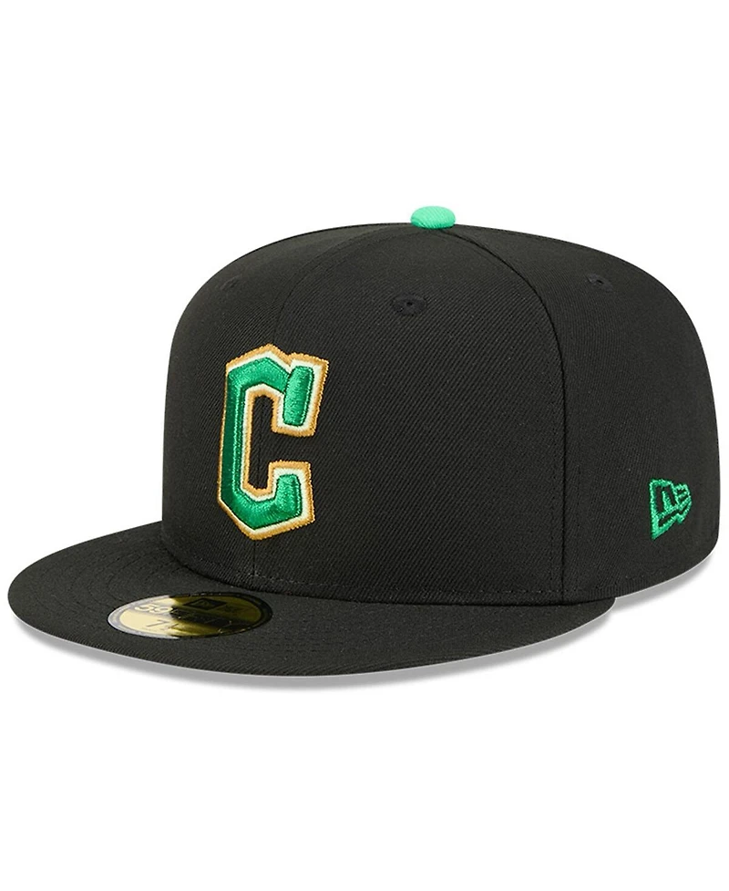 New Era Men's Black Cleveland Guardians 2026 St. Patrick's Day 59FIFTY Fitted Hat