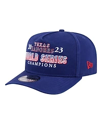 New Era Men's Royal Texas Rangers 2023 World Series Champions Historic 9FIFTY A-Frame Snapback Hat