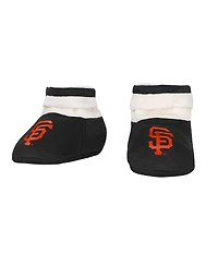 Outerstuff Newborn Black 3-Piece San Francisco Giants Up One Bodysuit and Bib Booties Set