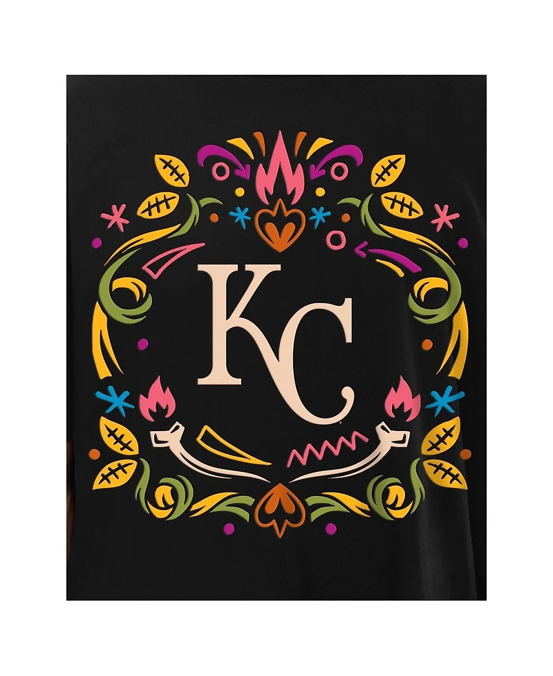 New Era Men's Black Kansas City Royals Dia de los Muertos T-Shirt