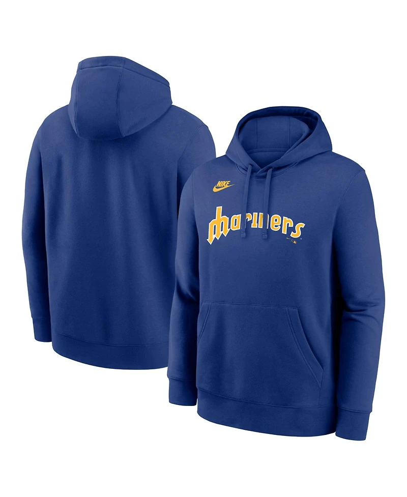 Nike Men's Royal Seattle Mariners Cooperstown Collection Wordmark Club Hoodie