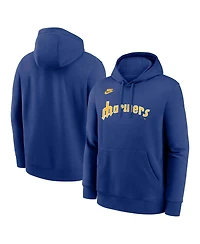 Nike Men's Royal Seattle Mariners Cooperstown Collection Wordmark Club Hoodie