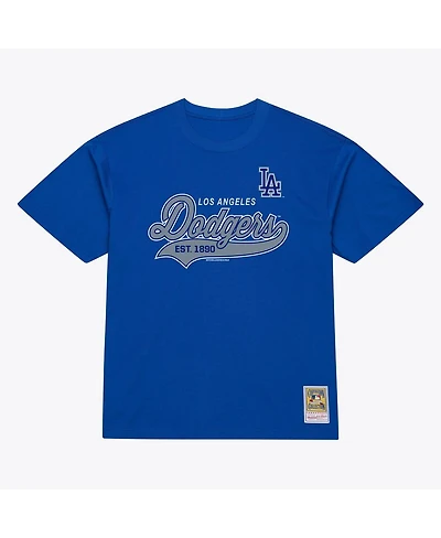 Mitchell & Ness Men's Royal Los Angeles Dodgers Script Sweep Arch T-Shirt