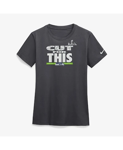 Nike Women's Anthracite Seattle Seahawks Super Bowl Lx Champions Parade T-Shirt