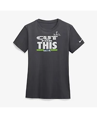 Nike Women's Anthracite Seattle Seahawks Super Bowl Lx Champions Parade T-Shirt