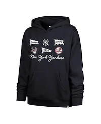 '47 Brand Women's Navy New York Yankees Bow Banners Naomi Hoodie