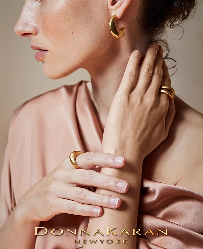 Donna Karan Gold-Tone Drama Molten Statement Ring 3-Pc. Set