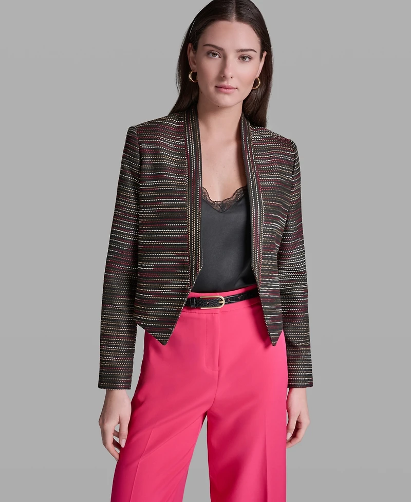 Bcbg Women's Textured Open-Front Collared Jacket