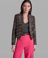 Bcbg Women's Textured Open-Front Collared Jacket