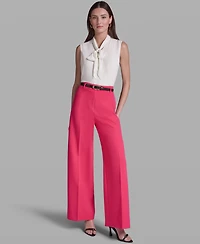 Bcbg Women's Belted Wide-Leg Pants