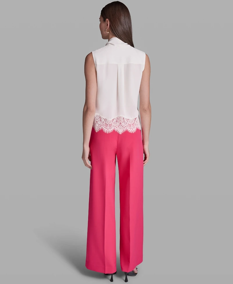 Bcbg Women's Sleeveless Tie-Neck Top