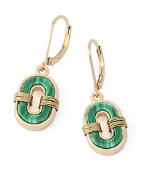 Robert Lee Morris Soho Malachite Link Drop Earrings
