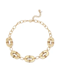 Robert Lee Morris Soho Malachite Link Reversible Bib Necklace