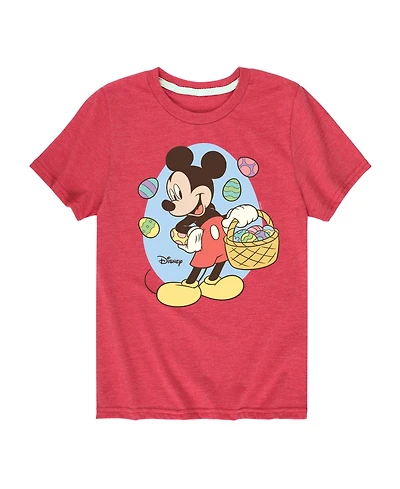 Disney Boys' Toddler 2T-5T Mickey Easter Basket Short-Sleeve Graphic T-Shirt