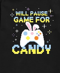 Instant Message Boys' 8-20 Pause For Candy Short-Sleeve Graphic T-Shirt