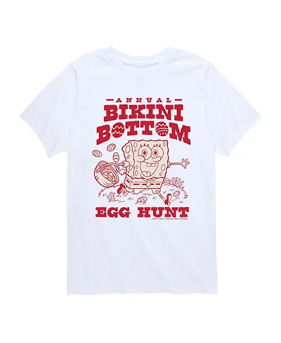SpongeBob SquarePants Boys' 8-20 Bikini Egg Hunt Short-Sleeve Graphic T-Shirt
