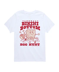 SpongeBob SquarePants Boys' 8-20 Bikini Egg Hunt Short-Sleeve Graphic T-Shirt