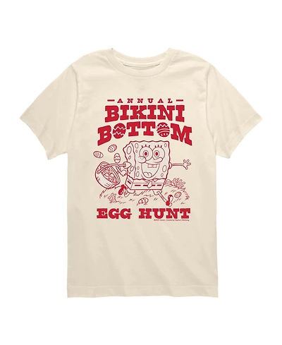 SpongeBob SquarePants Boys' 8-20 Bikini Egg Hunt Short-Sleeve Graphic T-Shirt