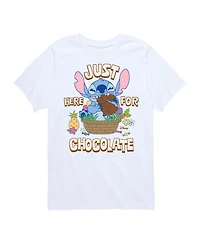 Lilo & Stitch Boys' 8-20 Here For Chocolate Short-Sleeve Graphic T-Shirt
