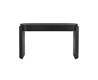 sumyeg Storage Cabinet Console with Fluted Design, Oval Top and 2 Drawers