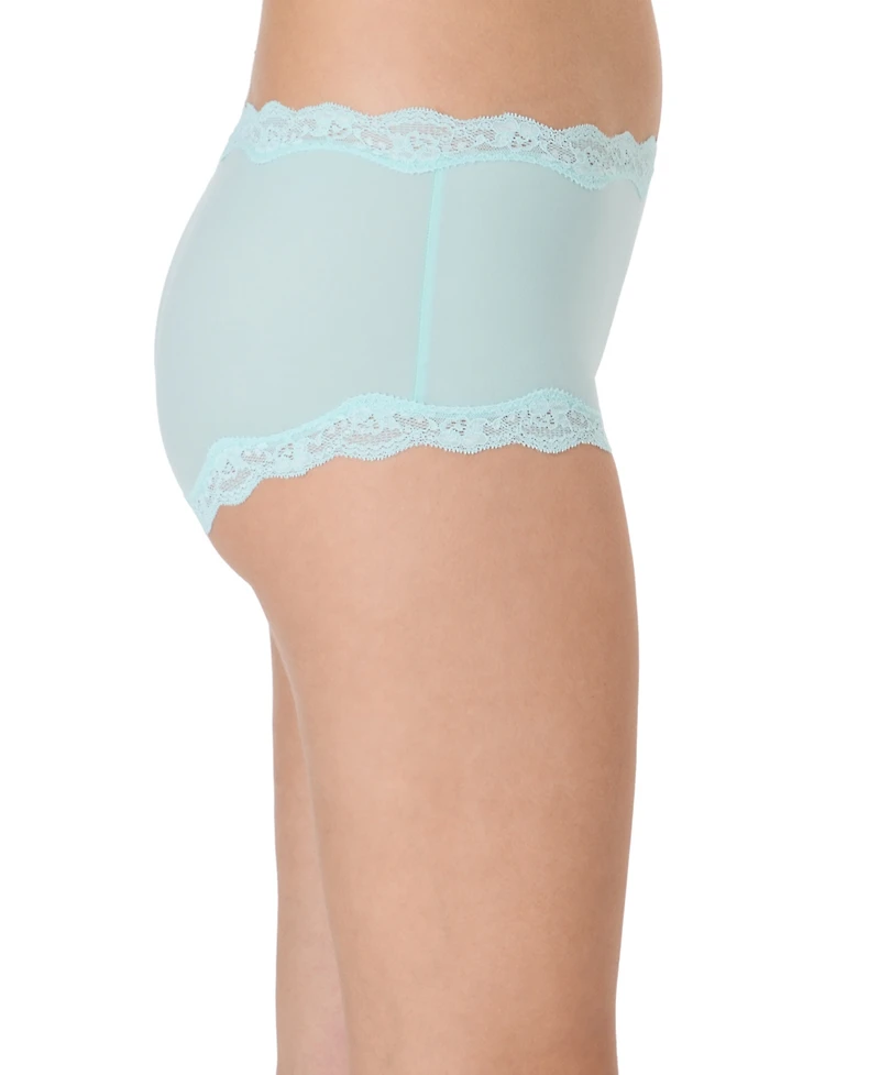 Maidenform Women's Everyday Pretty Lace Mid Rise Boyshort Panty