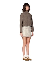 Walter Baker Women's Rihanna Suede Funnel Neck Jacket