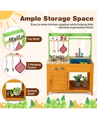 Mecale Outdoor Mud Kitchen Playset for Boys & Girls 3+ Years, Safe and Fun Pretend Toy