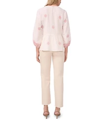 Vince Camuto Women's Tie Neck Peasant Blouse