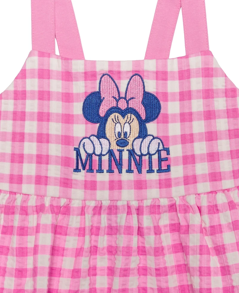 Hybrid Girls' 2T-6X Minnie Mouse Gingham Sleeveless Dress
