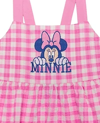 Hybrid Girls' 2T-6X Minnie Mouse Gingham Sleeveless Dress