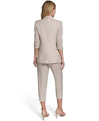 Calvin Klein Petite Linen Notch Collar Jacket Jacket Ankle Pant Suit Set