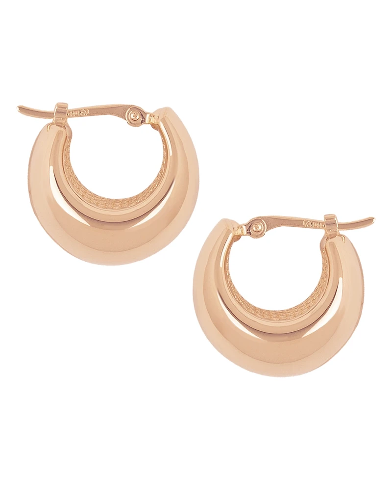 Bold Hoop Earrings 14k Gold or White