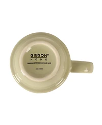 Gibson Elite Sensations 13 Piece Espresso Cup Set with Metal Rack, Stoneware Espresso Cups & Saucers, Stackable Coffee Set, Cafe Style