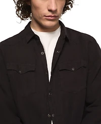 Lucky Brand Men's Spread Collar Western Shirt