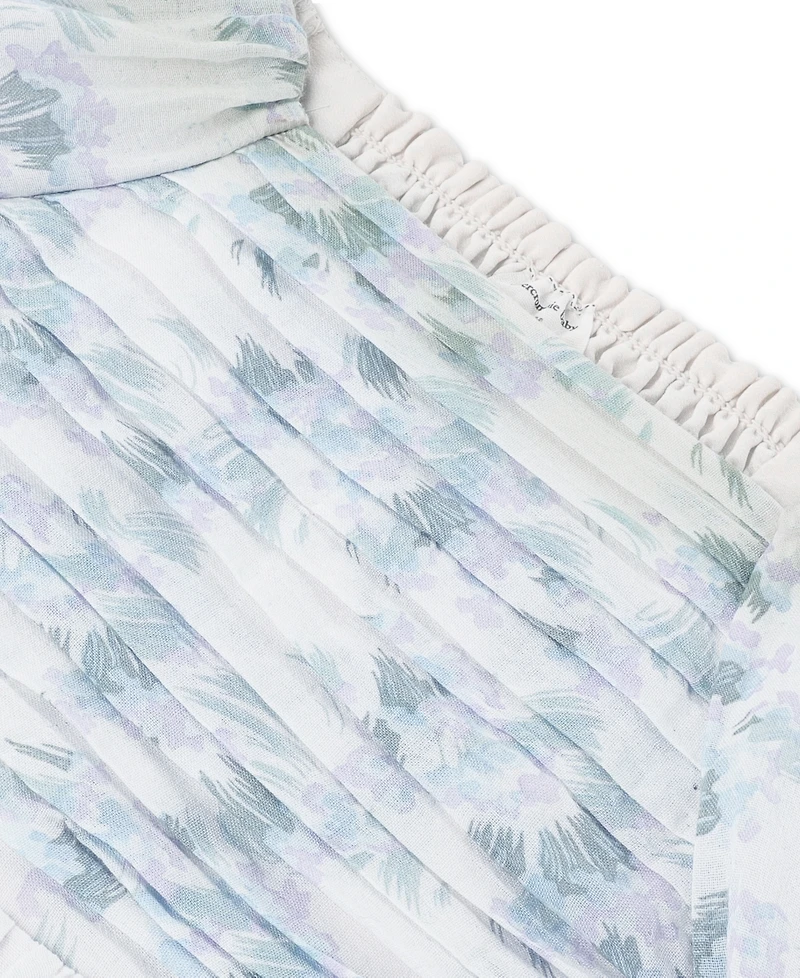 abercrombie kids Baby Girls' Puff Sleeve Dress and Diaper Cover, 2-Piece Set