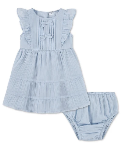 abercrombie kids Baby Girls' Pintuck Flutter Dress and Diaper Cover, 2-Piece Set
