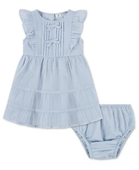abercrombie kids Baby Girls' Pintuck Flutter Dress and Diaper Cover, 2-Piece Set