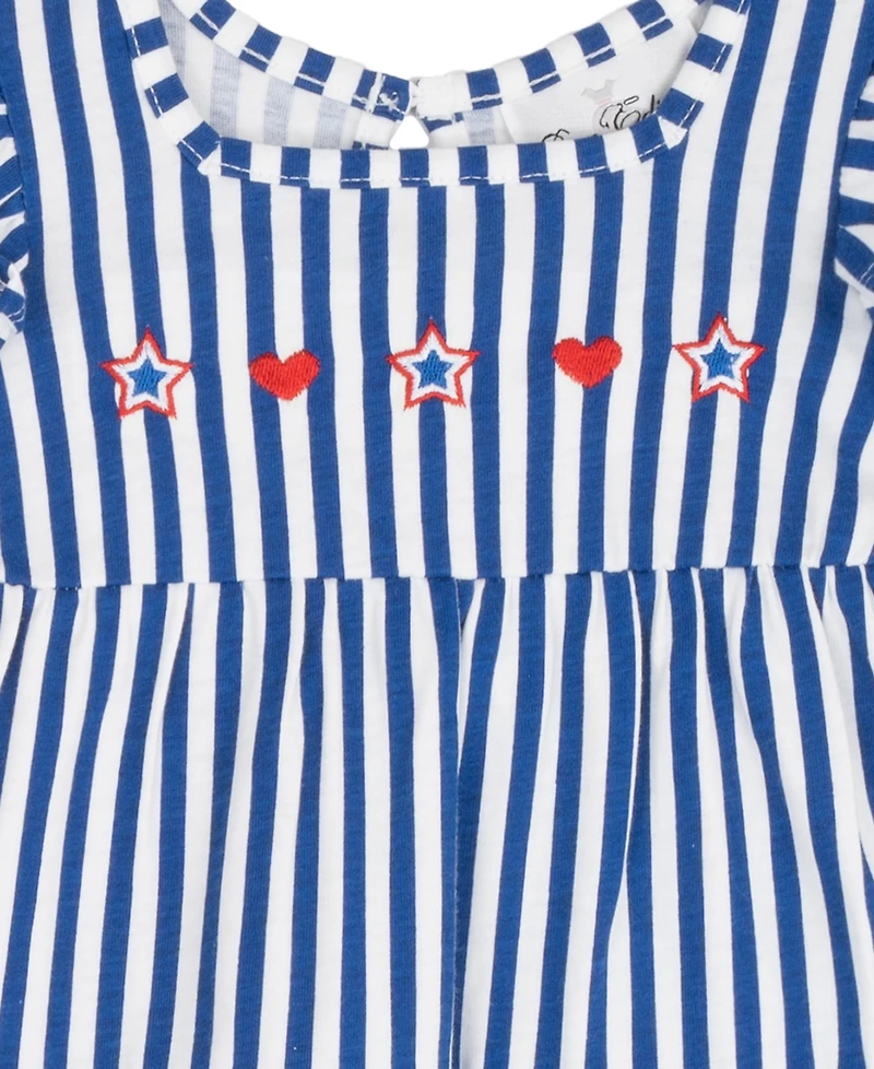 Rare Editions Baby Girls' Sleeveless Dress, Diaper Covers and Headband, 5-piece Set