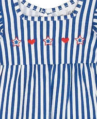 Rare Editions Baby Girls' Sleeveless Dress, Diaper Covers and Headband, 5-piece Set