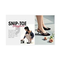 London Rag Womens Florina Snip-Toe Slingback Heel Sandals