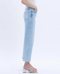 Vervet Women's High Rise Crop Slim Wide Leg Jeans