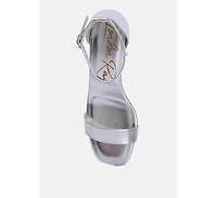 Makena Metallic Block Heel Sandals