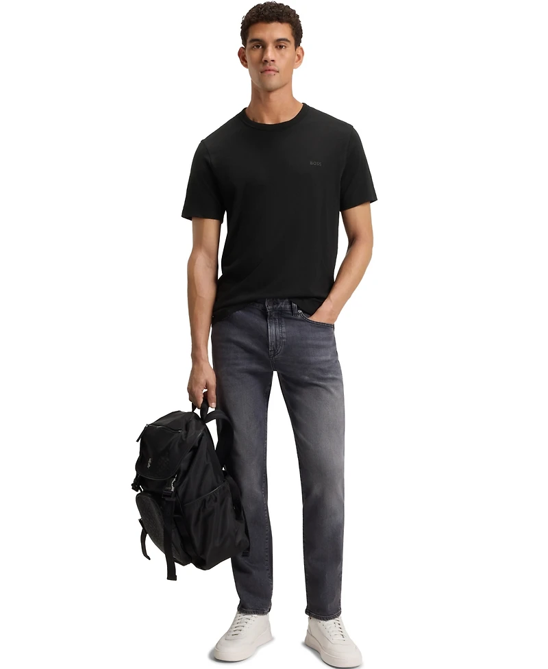 Boss by Hugo Men's Slub-Cotton Logo Detail T-Shirt