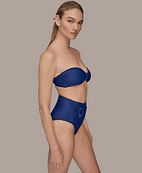 Donna Karan Women's Shirred Bandeau Bikini Top