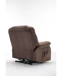 Clihome Power Lift Recliner Chair for Elderly- Heavy Duty and Safety Motion Reclining Mechanism-Fabric Sofa Living Room Chair,Light Camel