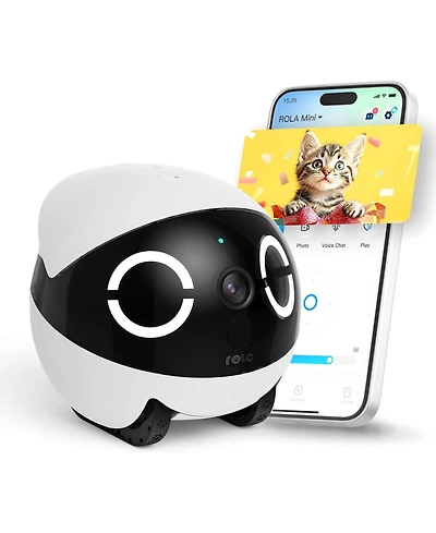 Enabot Rola Mini Smart Companion Robot with 2K Camera, Two-Way Audio & Night Vision