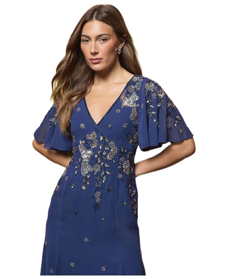 Coast Women's Floral Embellished Midi Dress